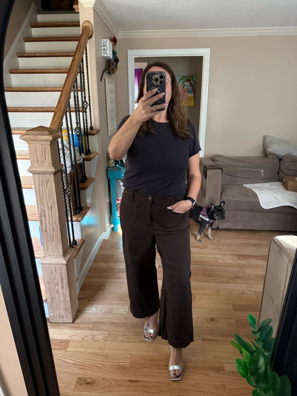 One 5 one brown cropped/ ankle pants

Size 16